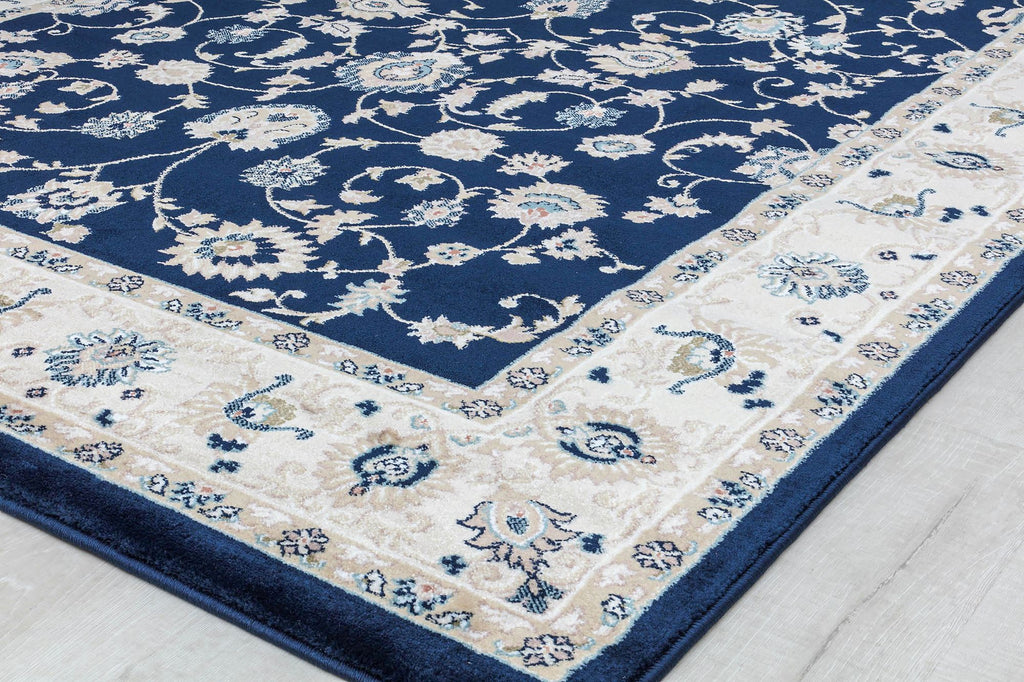 Rugs America Century CY50A Floral Navy Area Rug