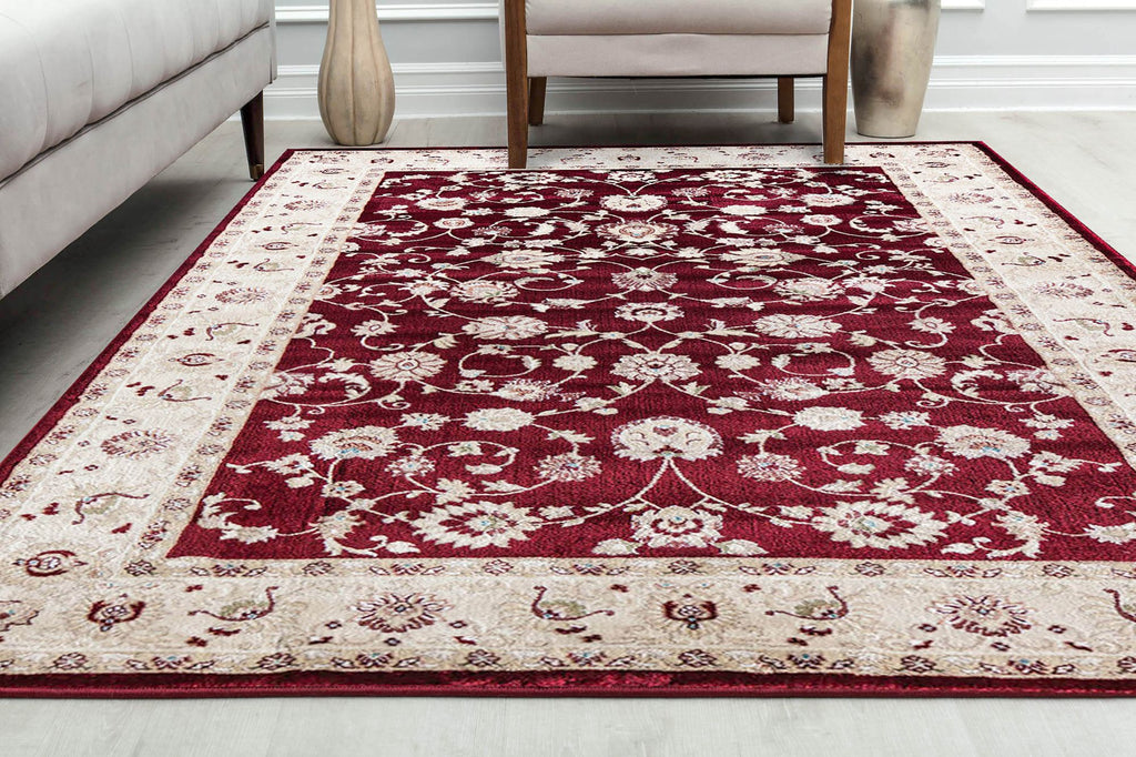 Mason Brooks Century CY50B Floral Burgandy Area Rug