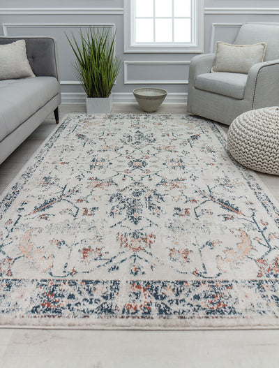 Our beautiful Claire ,Winter Wheat,Claire  Winter Wheat,2'6" x 4',Vintage,Pile Height: .5",Soft Touch,Polypropylene,Polyester,Hi Low,Soft Touch,Vintage,Transitional,Ivory,Navy,Turkey,Rectangle,CL20A Area Rug