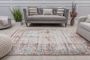 Rugs America Claire  CL35A Deep Poinsettia Area Rug