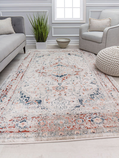 Our beautiful Claire ,Randolph Bisque,Claire  Randolph Bisque,2'6" x 4',Vintage,Pile Height: .5",Soft Touch,Polypropylene,Polyester,Hi Low,Soft Touch,Vintage,Transitional,Ivory,Rust,Turkey,Rectangle,CL40A Area Rug