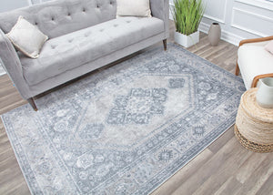 Our beautiful Elliana,Greywash,Elliana Greywash,5'x7',Farmhouse,Pile Height: 0.7,Soft Touch,Polypropylene,Polyester,Hi Low,Soft Touch,Farmhouse,Vintage,Gray,Light Grey,Turkey,Rectangle,EA10A Area Rug