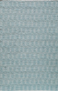 Our beautiful Emerson,Light Blue,Emerson Light Blue,2'x3',Contemporary,Pile Height: 0.3,Mixed Yarn,Wool,Viscose,Reversible,Mixed Yarn,Contemporary,Geometric,Blue,White,India,Rectangle,6235D Area Rug