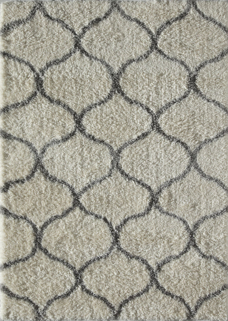 Rugs America Feather Shag FH200C Ivory grey Links Area Rug