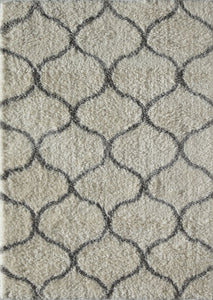 Mason Brooks Feather Shag FH200C Ivory grey Links Area Rug