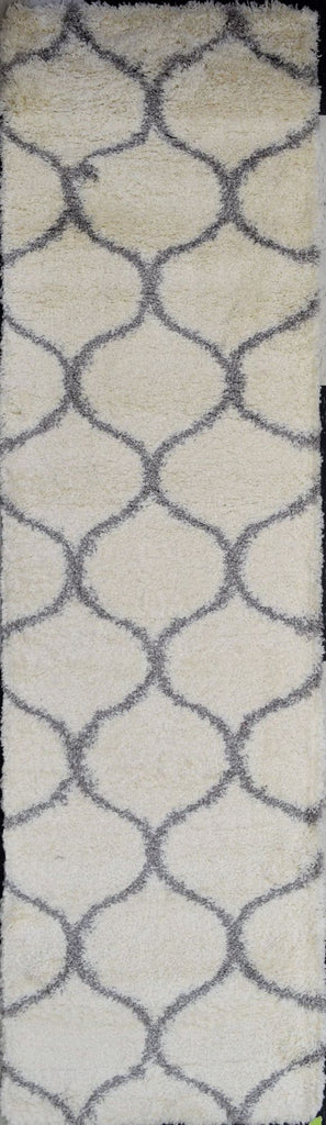 Rugs America Feather Shag FH200C Ivory grey Links Area Rug