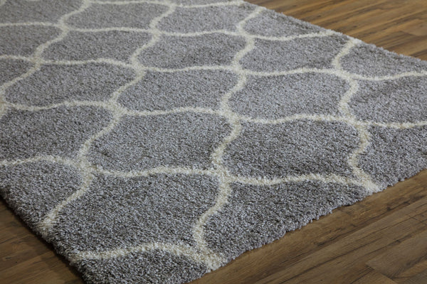 Mason Brooks Feather Shag FH200D grey Ivory Links Area Rug