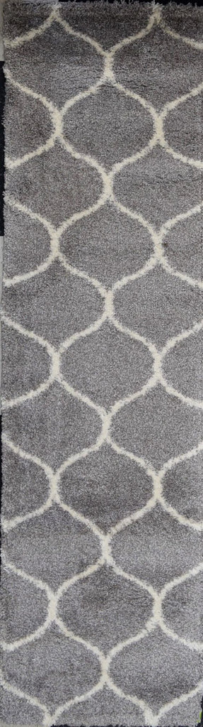 Rugs America Feather Shag FH200D grey Ivory Links Area Rug