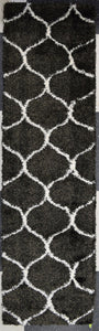 Mason Brooks Feather Shag FH200A Charcoal Ivory Links Area Rug