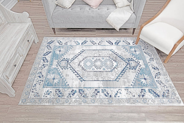 Mason Brooks Freya FY10A Misty Blue Area Rug