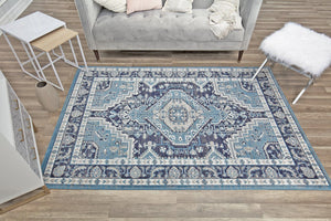 Our beautiful Freya,Midnight Blue,Freya Midnight Blue,2'6"x4',Farmhouse,Pile Height: 0.4,Soft Touch,Polypropylene,Soft Touch,Farmhouse,Vintage,Dark Blue,Blue,Turkey,Rectangle,FY15A Area Rug