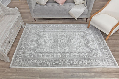 Our beautiful Freya,Chilly Grey,Freya Chilly Grey,2'6"x4',Farmhouse,Pile Height: 0.4,Soft Touch,Polypropylene,Soft Touch,Farmhouse,Vintage,Light Gray,Dark Grey,Turkey,Rectangle,FY50A Area Rug
