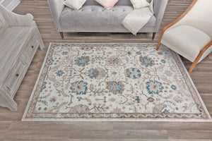 Our beautiful Freya,Honeysuckle,Freya Honeysuckle,2'6"x4',Farmhouse,Pile Height: 0.4,Soft Touch,Polypropylene,Soft Touch,Farmhouse,Vintage,Cream,Tan,Turkey,Rectangle,FY55B Area Rug