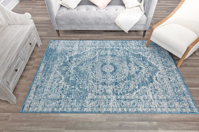 Our beautiful Freya,Blue Frost,Freya Blue Frost,2'6"x4',Farmhouse,Pile Height: 0.4,Soft Touch,Polypropylene,Soft Touch,Farmhouse,Vintage,Blue,White,Turkey,Rectangle,FY70A Area Rug