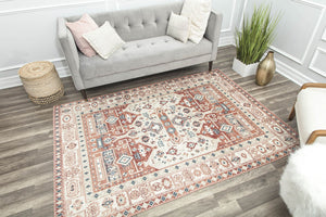 Our beautiful Gabriel,Sangria Koti,Gabriel Sangria Koti,2'6"x4',Transitional,Pile Height: 0.4,Dense yarn,Polypropylene,Soft touch,Dense yarn,Transitional,Vintage,Orange,Beige,Turkey,Rectangle,GL60A Area Rug