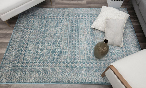 Rugs America Hailey HY20B Maiden Light Blue Area Rug