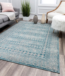 Rugs America Hailey HY20B Maiden Light Blue Area Rug