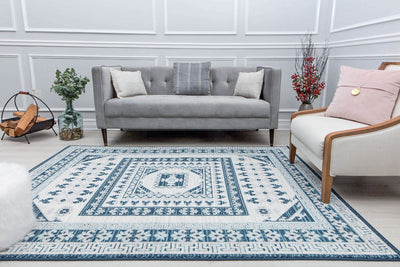 Our beautiful Hailey,Evening Blue,Hailey Evening Blue,2'6" x 4',Vintage,Pile Height: 0.5,Durable,Polypropylene,Soft touch,Durable,Vintage,Abstract,Blue,White,Turkey,Rectangle,HY40F Area Rug