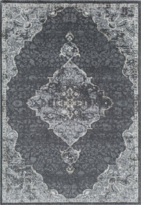 Rugs America Hailey HY50D Black Velvet Petunia Area Rug