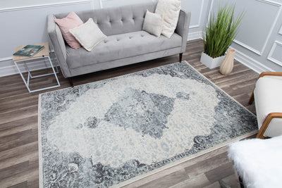 Our beautiful Hailey,Snowdrop,Hailey Snowdrop,2'6"x4',Vintage,Pile Height: 0.5,Durable,Polypropylene,Soft touch,Durable,Vintage,Transitional,White,Gray,Turkey,Rectangle,HY50F Area Rug
