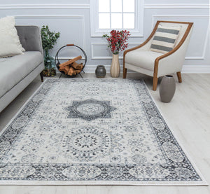 Rugs America Hailey HY60D Silver Song Area Rug