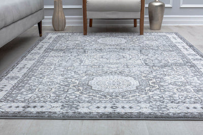 Rugs America Hailey HY60H Ice Cube Silver Area Rug