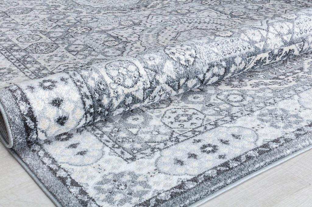 Rugs America Hailey HY60H Ice Cube Silver Area Rug