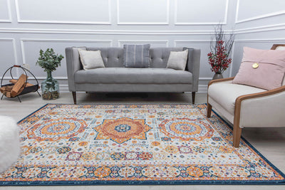 Our beautiful Hailey,Tangerine Zing,Hailey Tangerine Zing,2'6" x 4',Vintage,Pile Height: 0.5,Durable,Polypropylene,Soft touch,Durable,Vintage,Abstract,White,Orange,Turkey,Rectangle,HY60J Area Rug