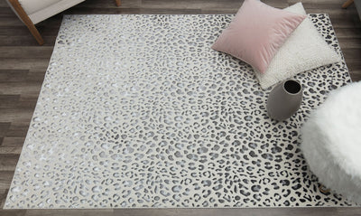 Our beautiful Hazel,Snow Leopard,Hazel Snow Leopard,2'3"x8',Contemporary,Pile Height: 0.6,Higher-cut pile for ultimate coziness,polyester,Soft touch,Higher-cut pile for ultimate coziness,Contemporary,Animal,White,Silver,Turkey,Runner,HZ50A Area Rug