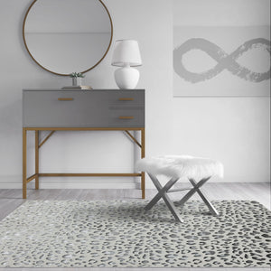 CosmoLiving By Cosmopolitan Hazel HZ50A Snow Leopard Area Rug