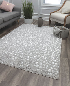 CosmoLiving By Cosmopolitan Hazel HZ50B Gray Leopard Area Rug