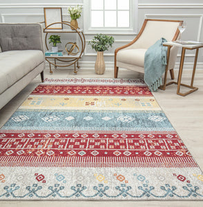 Our beautiful Jada,Cape Patchwork,Jada Cape Patchwork,2'6" x 4',Bohemian,Pile Height: 0.4,High Traffic,Polyester,Soft touch,High Traffic,Bohemian,Tribal,Red,White,Turkey,Rectangle,JD40A Area Rug