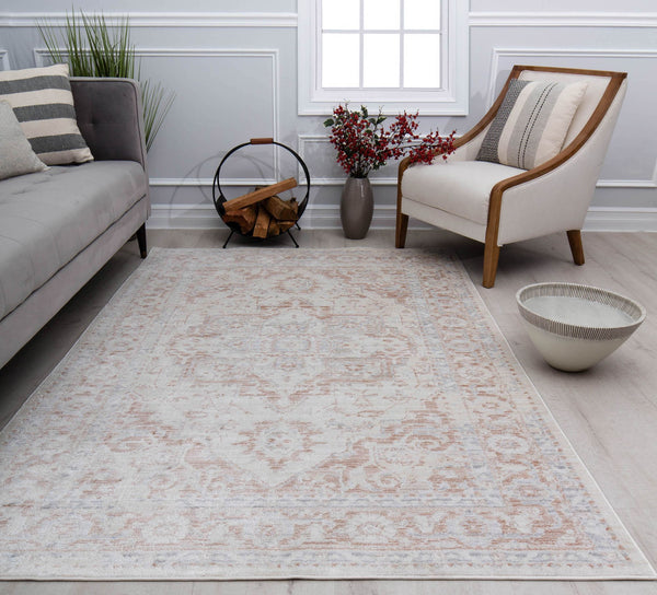 Mason Brooks Juliette JL10D White Blush Area Rug