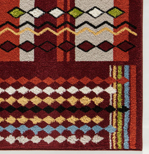 Mason Brooks Khloe KH20B Tribal Red Area Rug