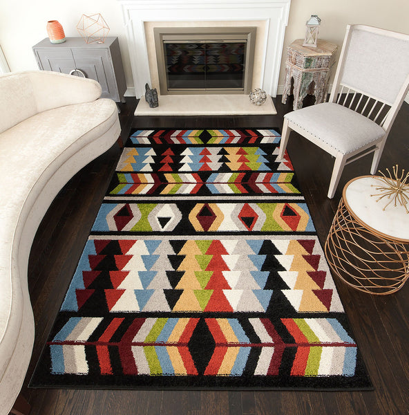 Mason Brooks Khloe KH30B Hues Black Area Rug