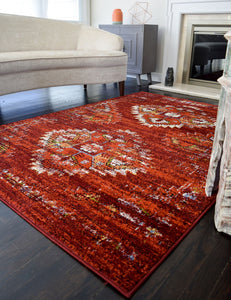 Mason Brooks Khloe KH40C Burnt Red Area Rug