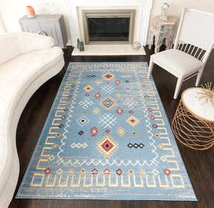 Mason Brooks Khloe KH60B Gabbeh Blue Area Rug