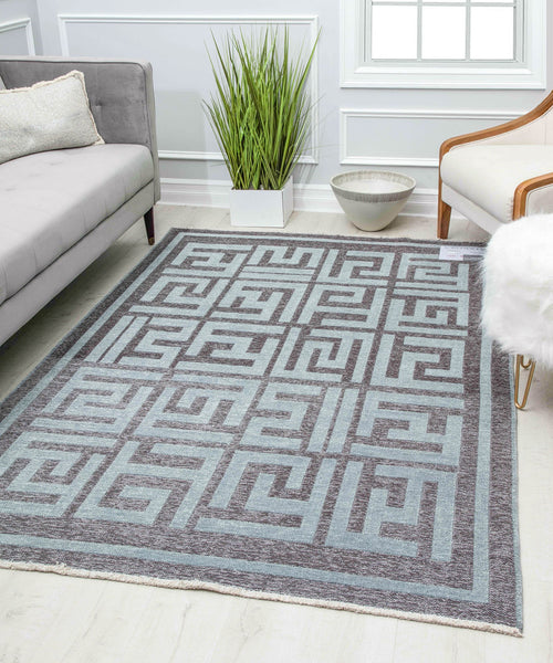 Mason Brooks Khoi KI20A Graphic Gunmetal Area Rug