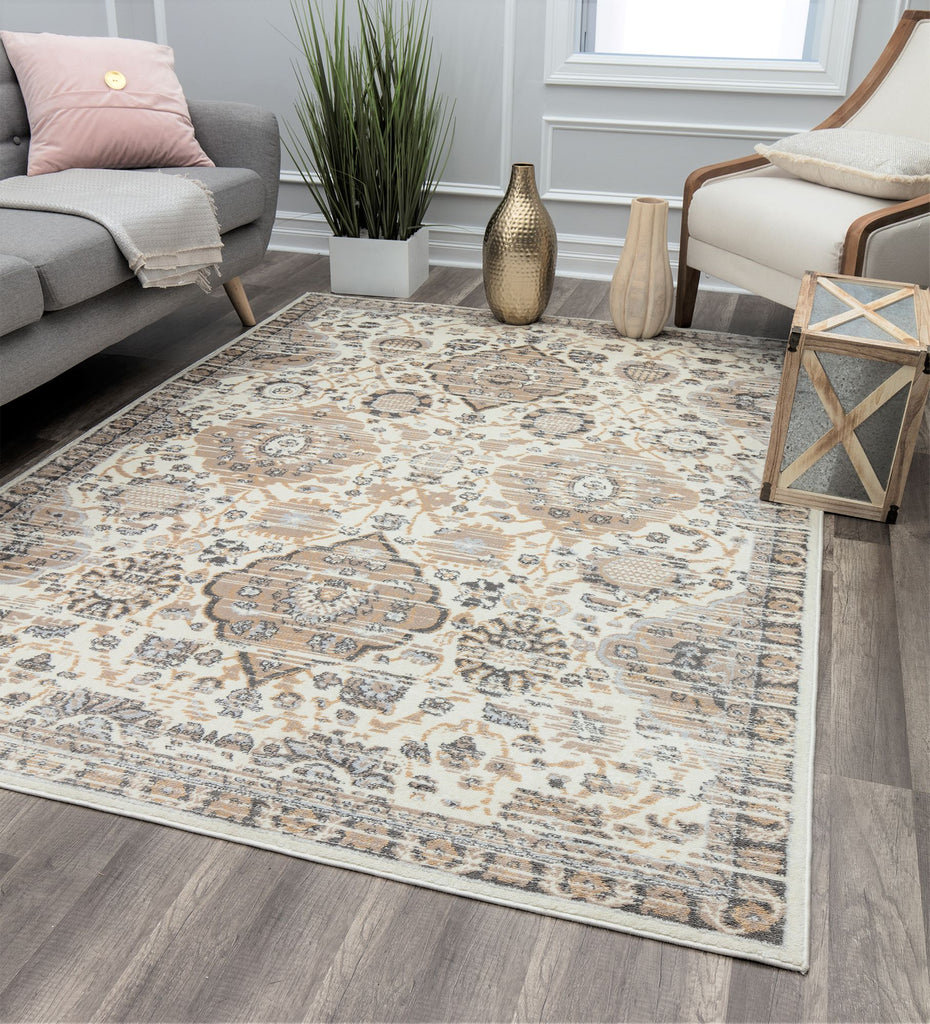 Our beautiful Lennox,Sugar Cookie,Lennox Sugar Cookie,2'x4',Transitional,Pile Height: 0.5,shiny,Polypropylene,Super Soft,shiny,Transitional,Oriental,Cream,White,Turkey,Rectangle,LX50A Area Rug