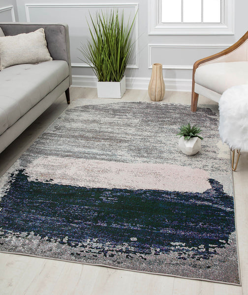 CosmoLiving By Cosmopolitan Malina MA25A Silver Satin Area Rug