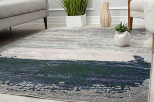 CosmoLiving By Cosmopolitan Malina MA25A Silver Satin Area Rug