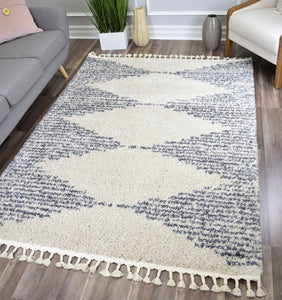 CosmoLiving By Cosmopolitan Mason Shag MS30B Heath Gray Area Rug