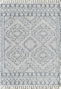 CosmoLiving By Cosmopolitan Mason Shag MS40B Linen White Area Rug