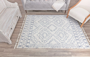 CosmoLiving By Cosmopolitan Mason Shag MS40B Linen White Area Rug