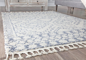 CosmoLiving By Cosmopolitan Mason Shag MS40B Linen White Area Rug