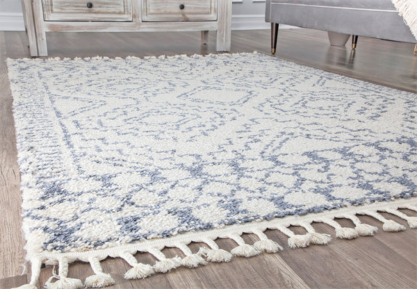 CosmoLiving By Cosmopolitan Mason Shag MS40B Linen White Area Rug