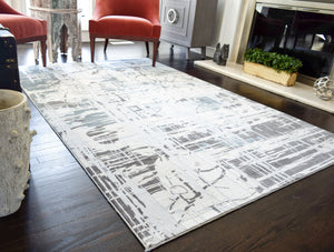 CosmoLiving By Cosmopolitan Mercer MC20A Splatter White Area Rug