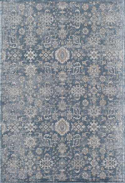 Our beautiful Milford,Palace Blue,Milford Palace Blue,2'6" x 4',Vintage,Pile Height: 0.5,Soft Touch,Polypropylene,Polyester,Hi Low,Soft Touch,Vintage,Transitional,Blue,Ivory,Turkey,Rectangle,MD10A Area Rug