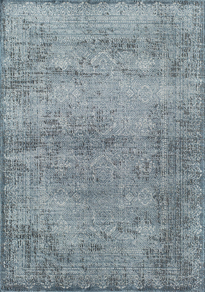 Our beautiful Milford,Imperial Sky,Milford Imperial Sky,2'6" x 4',Vintage,Pile Height: 0.5,Soft Touch,Polypropylene,Polyester,Hi Low,Soft Touch,Vintage,Transitional,Blue,Ivory,Turkey,Rectangle,MD30A Area Rug