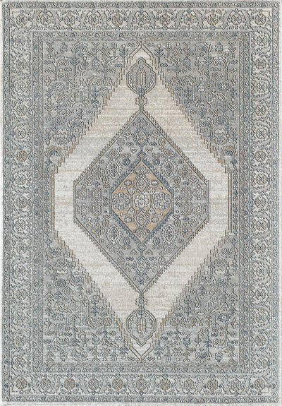 Our beautiful Milford,Ivory Windsor,Milford Ivory Windsor,2'6" x 4',Vintage,Pile Height: 0.5,Soft Touch,Polypropylene,Polyester,Hi Low,Soft Touch,Vintage,Transitional,Grey,Tan,Turkey,Rectangle,MD35A Area Rug